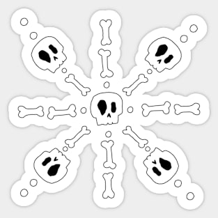 Granny Square Skulls Sticker